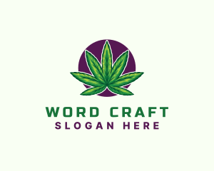 Hemp Cannabis Leaf logo design