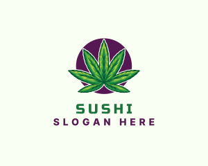 Hemp Cannabis Leaf logo design