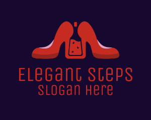 Red Heels Liquor logo design