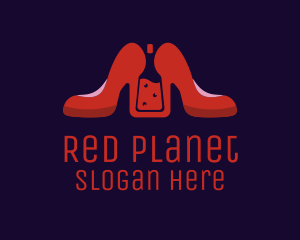 Red Heels Liquor logo design