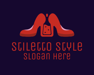 Red Heels Liquor logo design