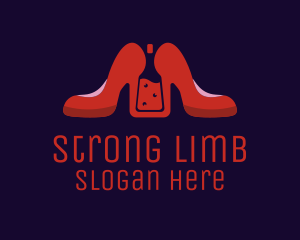 Leg - Red Heels Liquor logo design