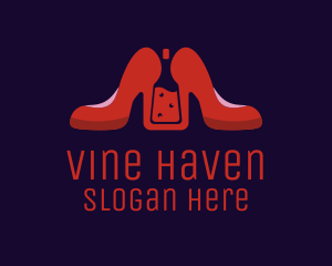 Red Heels Liquor logo design