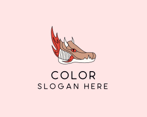 Character - Fire Dragon Sneakers logo design