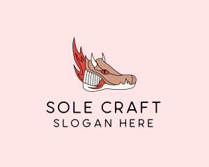 Shoemaker - Fire Dragon Sneakers logo design