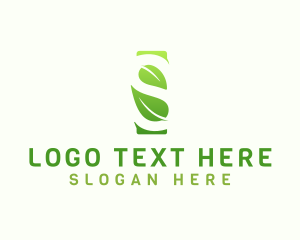 Negative Space - Nature Leaf Eco logo design