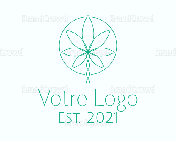 Organic Cannabis Leaf Logo