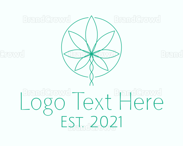 Organic Cannabis Leaf Logo