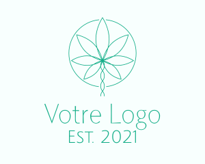 Smoke - Organic Cannabis Leaf logo design