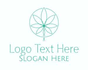 Organic Cannabis Leaf Logo