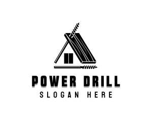 Builder Drill Carpentry logo design