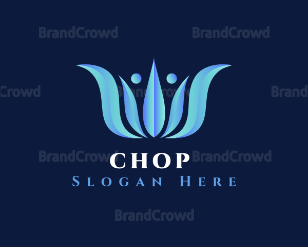 Blue Elegant Crown Logo