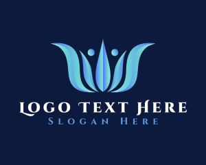 High Class - Blue Elegant Crown logo design