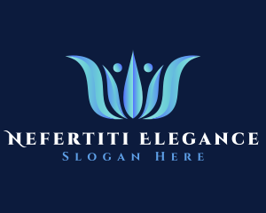 Blue Elegant Crown  logo design