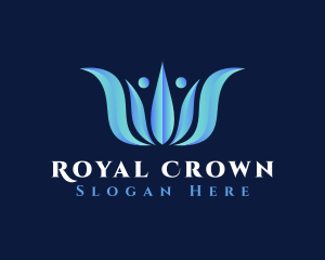 Majesty - Blue Elegant Crown logo design