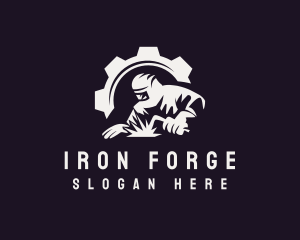 Welder Fabrication Ironwork logo design