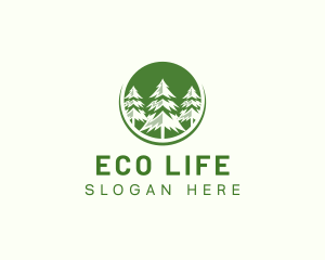 Sustainability - Sustainable Pine Tree Forest logo design