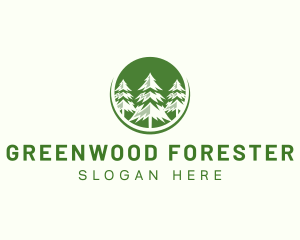 Sustainable Pine Tree Forest logo design