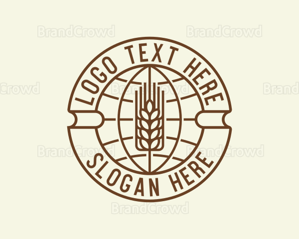 World Agriculture Wheat Logo