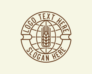 Sustainable - World Agriculture Wheat logo design