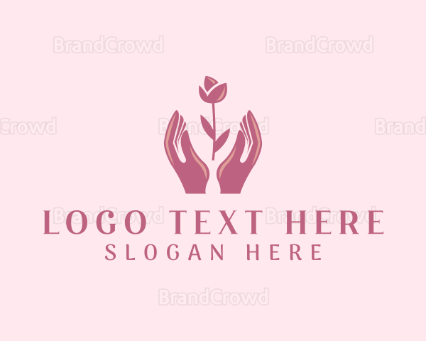 Beauty Flower Hands Logo