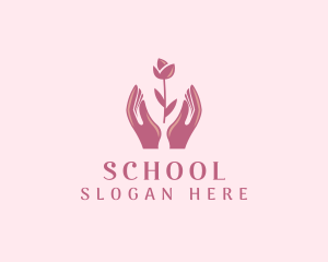 Yogi - Beauty Flower Hands logo design