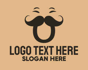 Moustache - Hipster Letter O logo design