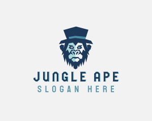 Ape - Monkey Ape Hat logo design