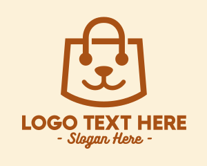 Pet Store - Cute Puppy Bag logo design