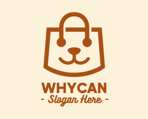 Online Shop - Cute Puppy Bag logo design