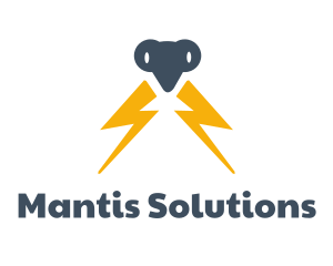 Mantis - Praying Mantis Lightning logo design