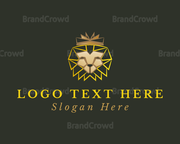 Geometric King Lion Logo