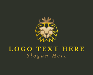 Hunter - Geometric King Lion logo design