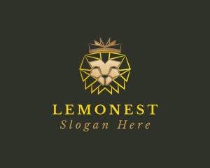 Lion - Geometric King Lion logo design