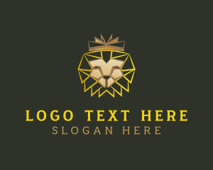 Crown - Geometric King Lion logo design