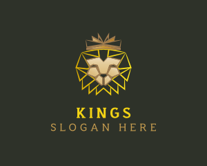 Geometric King Lion logo design