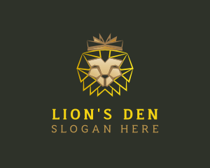 Geometric King Lion logo design