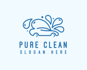 Car Cleaning Water Splash logo design