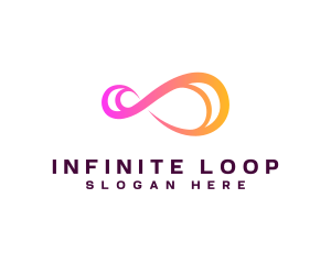 Loop - Neon Infinite Loop logo design