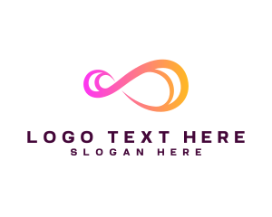Modern - Neon Infinite Loop logo design