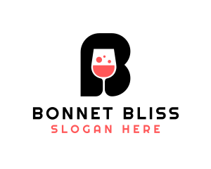 Wine Bar Letter B logo design