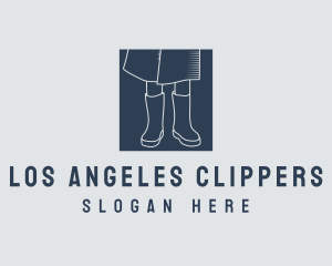 Simple Rain Boots Footwear Logo