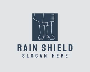 Raincoat - Simple Rain Boots Footwear logo design