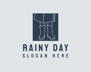 Simple Rain Boots Footwear logo design