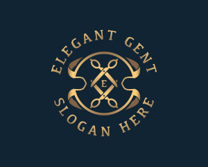 Elegant Scissors Tailoring logo design