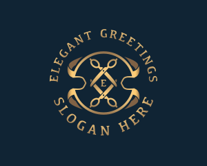 Elegant Scissors Tailoring logo design