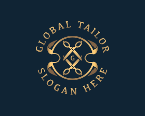 Elegant Scissors Tailoring logo design