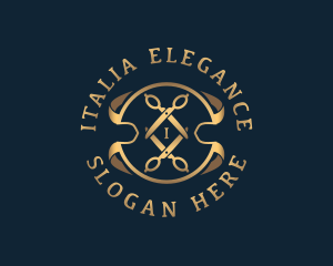 Elegant Scissors Tailoring logo design