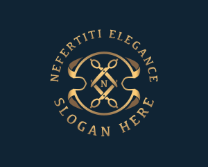 Elegant Scissors Tailoring logo design