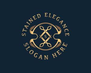 Elegant Scissors Tailoring logo design